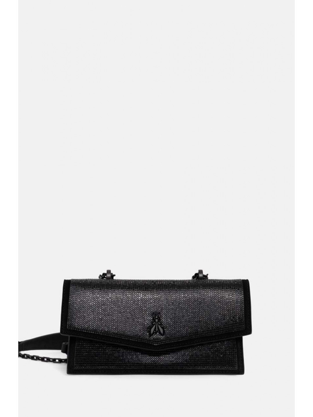 Kožená kabelka Patrizia Pepe černá barva